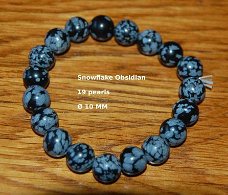 Snowflake Obsidian bracelet Armband #8