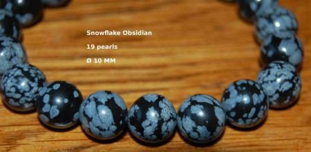 Snowflake Obsidian bracelet Armband #8 - 1