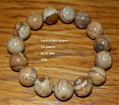 Landscape Jasper Jaspis bracelet elastisch Armband #10 - 1
