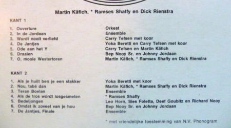LP Musical - De Jantjes met o.a. Ramses Shaffy, Cary Tefsen - 3