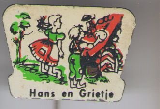 Hans en Grietje ( Efteling ) blik speldje ( E_107 ) - 1