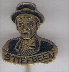 Stiefbeen zwart speldje ( E_190 )