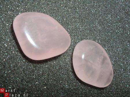 2 Stuks Roze Kwarts, Rosa-quartz Set 3 - 1