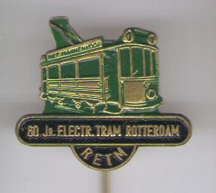 60 Jr. Electr.tram rotterdam R.E.T.M trein speldje( F_064 ) - 1