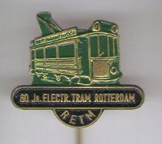 60 Jr.  Electr.tram rotterdam R.E.T.M trein speldje( F_064 )