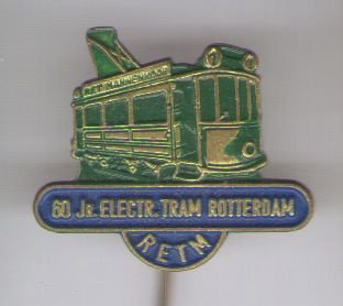 60 Jr. Electr.tram rotterdam R.E.T.M trein speldje( F_065 ) - 1