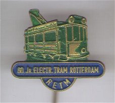 60 Jr.  Electr.tram rotterdam R.E.T.M trein speldje( F_065 )