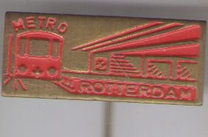 Metro Rotterdam rood koper speldje ( F_068 ) - 1