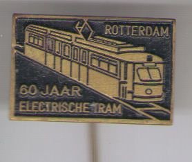 Rotterdam 60 jaar electrische tram speldje ( F_069 ) - 1