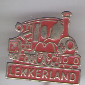 Lekkerland speelgoed trein rood speldje ( F_083 ) - 1