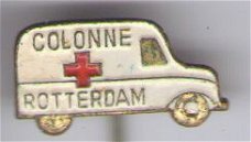 Rode Kruis Colonne rotterdam ziekenauto speldje ( F_155 )