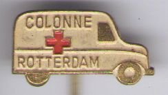 Rode Kruis Colonne rotterdam ziekenauto speldje ( F_156 ) - 1