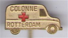 Rode Kruis Colonne rotterdam ziekenauto speldje ( F_156 )