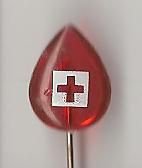 Rode Kruis bloed druppel speldje ( F_163 ) - 1