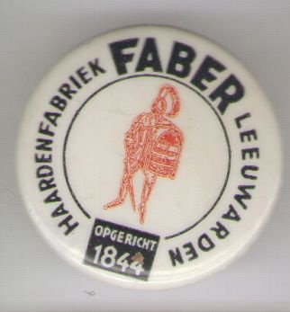 Haardenfabriek FABER Leeuwarden button ( F_148 ) - 1