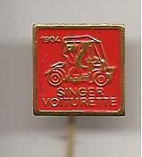 Singer Voiturette 1904 rood auto speldje ( G_026 ) - 1