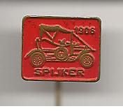 Spyker 1906 rood auto speldje ( G_030 ) - 1