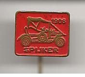 Spyker 1906 rood auto speldje ( G_030 )