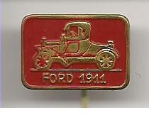 Ford 1911 rood auto speldje ( G_036 )