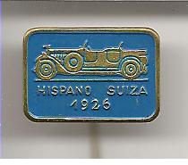 Hispano Suiza blauw auto speldje ( G_037 )