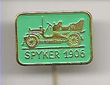 Spyker 1906 groen auto speldje ( G_041 )