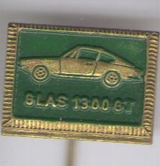 Glas 1300 GT groen auto speldje ( G_045 ) - 1