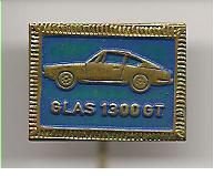 Glas 1300 GT blauw auto speldje ( G_046 ) - 1