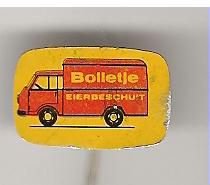 Bolletje eierbeschuit blik auto speldje ( G_097 )