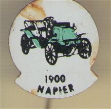 Napier 1900 groen blik auto speldje ( H_005a )
