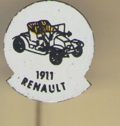 Renault 1911 geel blik auto speldje ( H_009 ) - 1