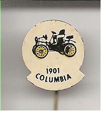 Colombia 1901 geel blik auto speldje ( H_011 )