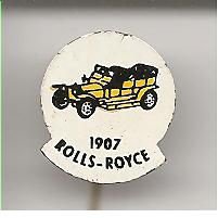 Rolls-Royce 1907 geel blik auto speldje ( H_012 ) - 1