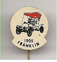 Franklin 1905 rood blik auto speldje ( H_014 ) - 1