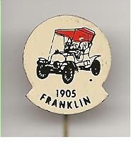 Franklin 1905 rood blik auto speldje ( H_014 )