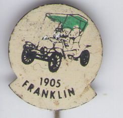 Franklin 1905 groen blik auto speldje ( H_014a ) - 1