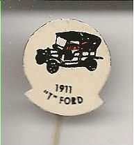 ''T'' Ford 1911 rood blik auto speldje ( H_015 ) - 1