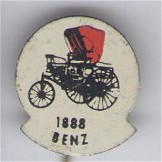 Benz 1888 rood blik auto speldje ( H_020 )