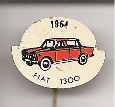 1964 Fiat 1300 rood blik auto speldje ( H_021 ) - 1