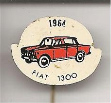 1964 Fiat 1300 rood blik auto speldje ( H_021 )