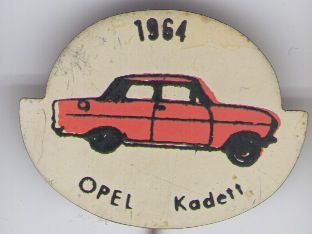 1964 Opel Kadett rood blik auto speldje ( H_026 ) - 1