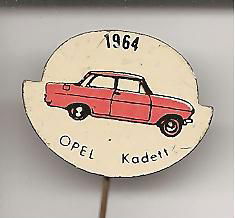 1964 Opel Kadett rood blik auto speldje ( H_027 ) - 1