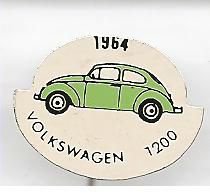 1964 Volkswagen 1200 groen blik auto speldje ( H_031 ) - 1