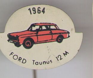 1964 Ford Taunus 12M rood blik auto speldje ( H_032 ) - 1