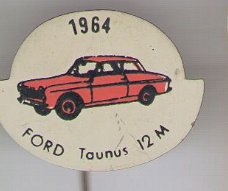 1964 Ford Taunus 12M rood blik auto speldje ( H_032 )