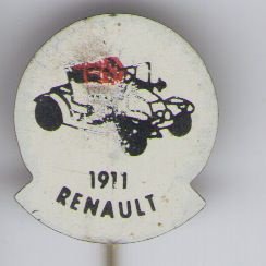 Renault 1911 rood blik auto speldje ( H_039 ) - 1