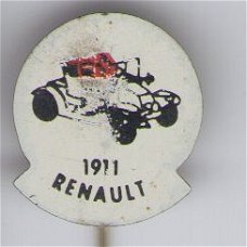 Renault 1911 rood blik auto speldje ( H_039 )