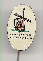 achtkanten poldermolen blik speldje ( H_047 )