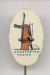 ronde bovenkruier molen blik speldje ( H_049 ) - 1