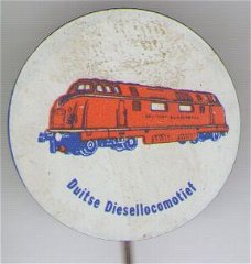 Duitse diesellocomotief  blik speldje ( H_064 )