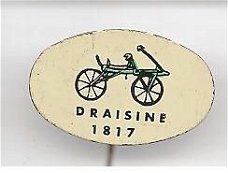 Draisine 1817 blik fiets speldje ( H_069 )
